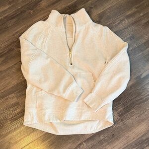 lululemon athletica Cream Half-Zip Women's Sweater